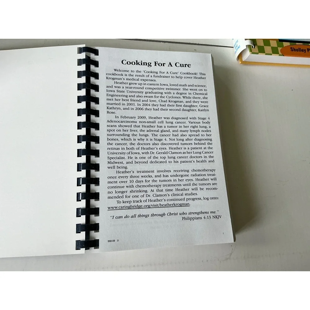 Cooking For A Cure Vintage 2009 Cookbook Spiral Bound Fundraiser Recipes 9x6